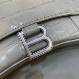 Classic Vegan Leather Handbag - Signature Hardware Accents | Women's Fashion Handbag #468 - hardware and detail close-up (image 5) of designer-inspired handbag