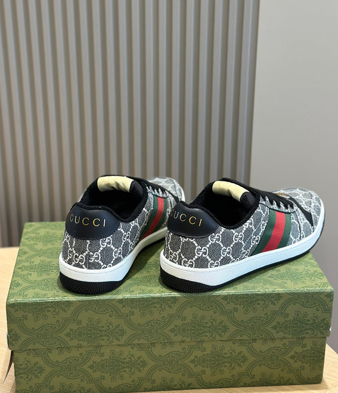 Gucci neutral cream luxury sneakers view 5 sleek tonal finish