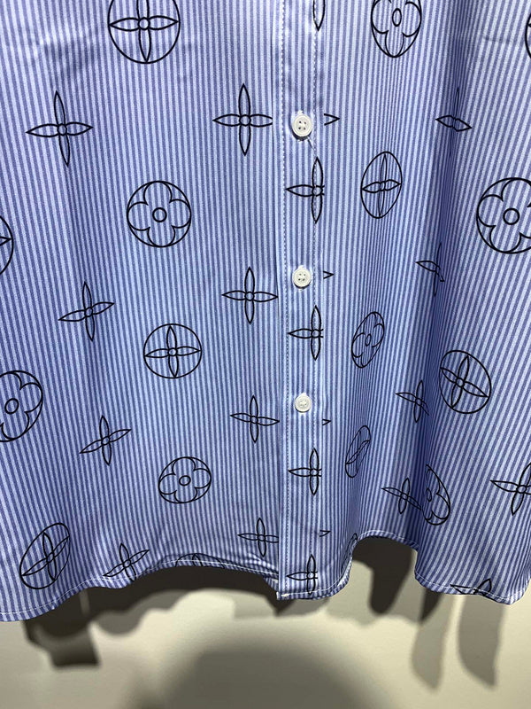 Full styled look of Louis Vuitton cotton t-shirt with signature branding