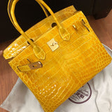 Understated bag shown from front angle