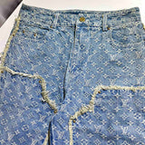 Side profile of Louis Vuitton luxury clothing with relaxed-fit cut