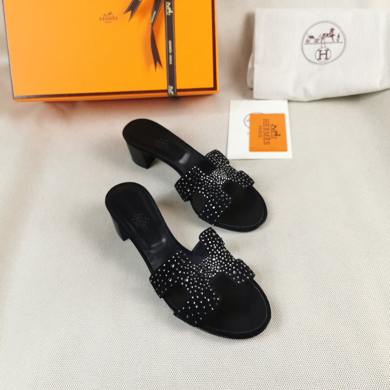 Hermès Grey Gladiator Sandals - Back View
