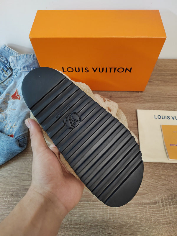Louis Vuitton Nude Loafer Flats - Lifestyle Styling Shot