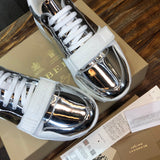 Statement Premium Synthetic Leather Shoes - Refined Silhouette | Women's Everyday Fashion Shoes #1505 - side angle view (image 2) of designer-inspired shoes