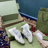 Gucci stone beige luxury sneakers view 4 classic court silhouette