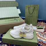 Gucci clean off-white luxury sneakers view 7 premium leather build