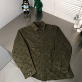Front view of Louis Vuitton luxury clothing with signature branding