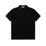 Side profile of Polo cotton polo shirt with logo-detail design