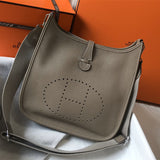 Side view of elegant structured handbag