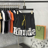 Back view of Rhude luxury clothing with contemporary cut