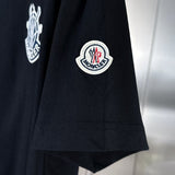 Back view of Moncler luxury clothing with signature branding