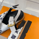 Louis Vuitton shoes Style 406 - back heel detail (alternate angle)