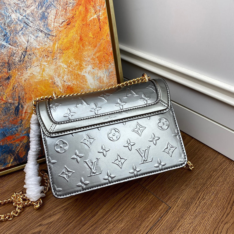 Back view of structured everyday-luxe women's handbag – women's luxury handbag