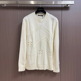 Back view of Louis Vuitton luxury clothing with monogram-inspired silhouette