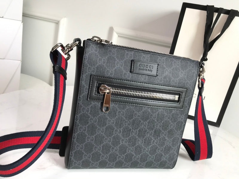 Front view of modern signature women's handbag – women's statement bag