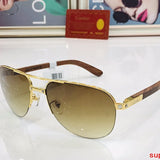 Close-up detail view of Cartier unisex sunglasses