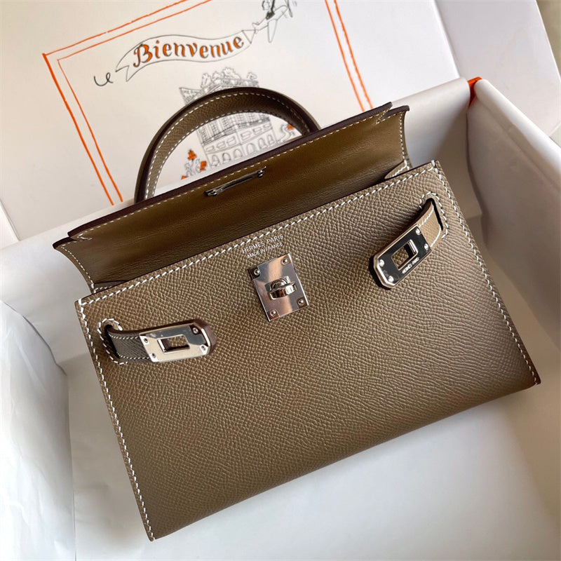 Side view of elegant structured handbag