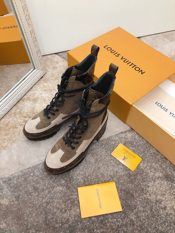 Close-up of Louis Vuitton shoes craftsmanship