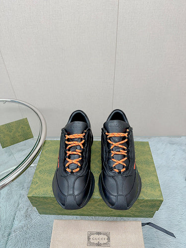 Gucci all-black luxury sneakers view 11 heritage-inspired look