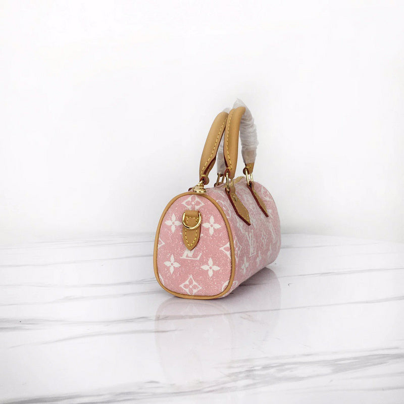 Interior view of modern signature women's handbag – women's statement bag