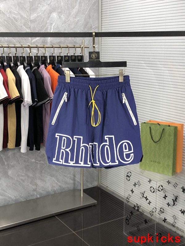 Back view of Rhude luxury clothing with logo-detail design