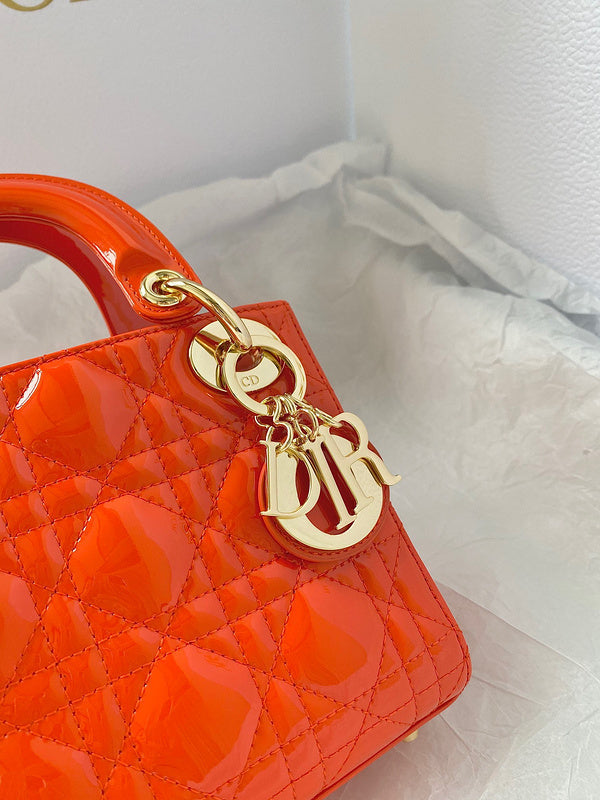 Top view of structured signature women's handbag – women's designer-style accessory