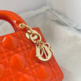 Top view of structured signature women's handbag – women's designer-style accessory