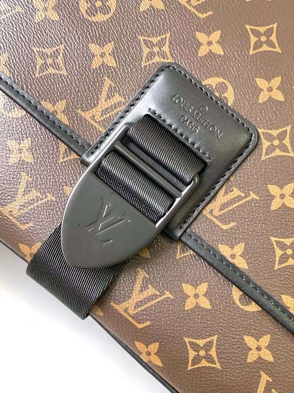 Back view of structured signature women's handbag – women's everyday handbag