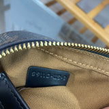 Side profile of structured classic women's handbag – women's luxury accessory