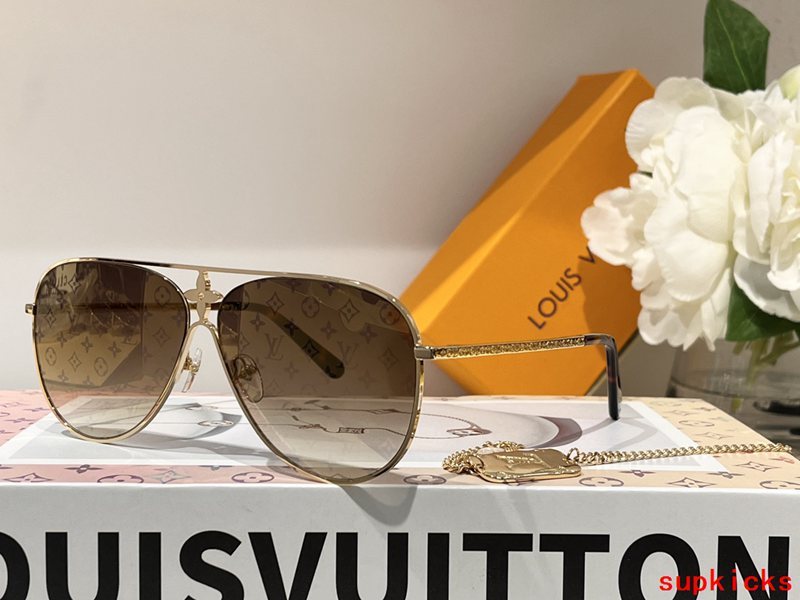 Side view of Louis Vuitton unisex sunglasses