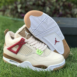 Nike stone beige luxury sneakers view 4 chunky sole construction