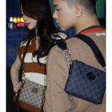 Close-up detail of chic statement women's handbag – women's designer-style accessory