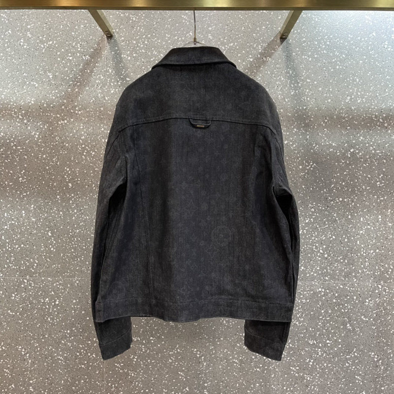 Front view of Louis Vuitton luxury clothing with monogram-inspired silhouette