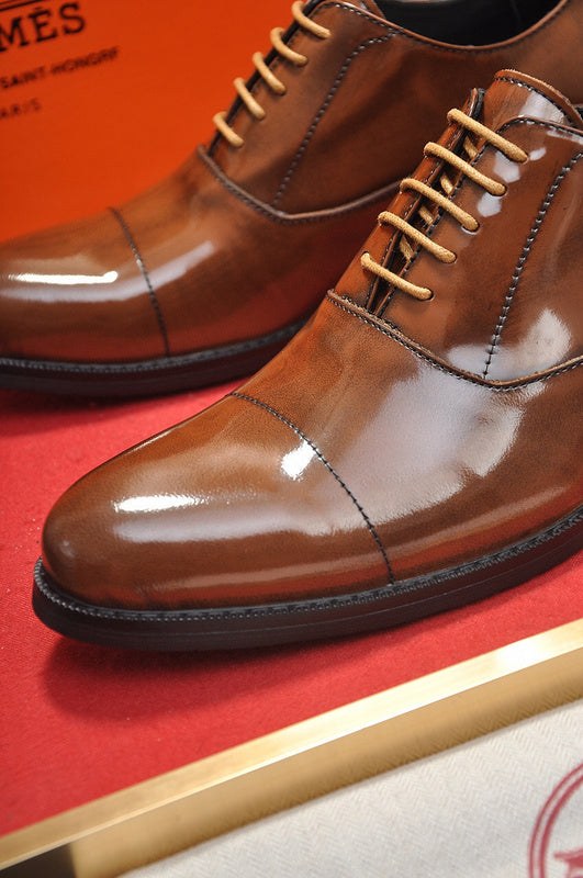Hermès Chocolate Brown Platform Heels - Sole Detail View