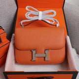 Side view of polished structured handbag