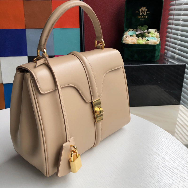 Back view of signature classic women's handbag – women's designer-style accessory