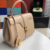 Back view of signature classic women's handbag – women's designer-style accessory
