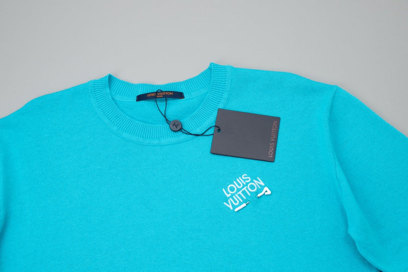 Flat lay presentation of Louis Vuitton cotton t-shirt with tailored silhouette