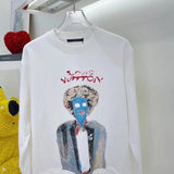Close-up detail shot of Louis Vuitton luxury clothing with runway-inspired design