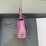 Contemporary Premium PU Leather Handbag - Signature Hardware Accents | Women's Statement Accessory #479 - back view (image 4) of designer-inspired handbag