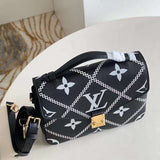 Back view of modern elevated women's handbag – women's luxury accessory