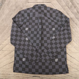 Front view of Louis Vuitton luxury clothing with relaxed-fit cut