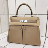  versatile top-handle bag styled with outfit