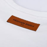 Close-up detail shot of Louis Vuitton luxury clothing with contemporary cut