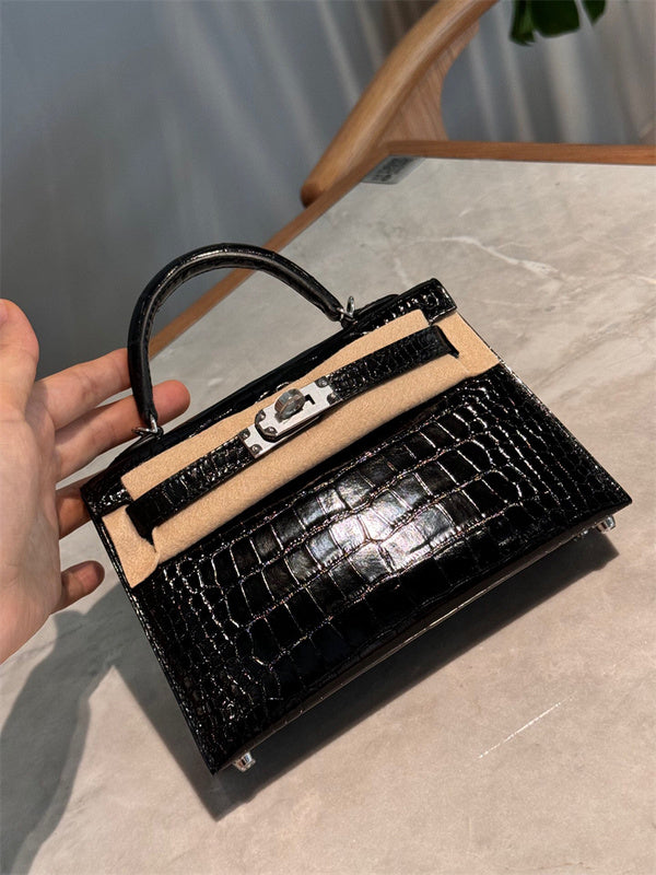 Close-up detail of timeless bag design