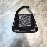 Modern Faux Leather Handbag - Smooth Faux-Leather Exterior | Women's Everyday Carry Handbag #774 - styled full view (image 7) of designer-inspired handbag