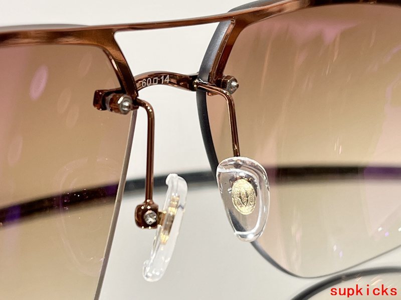 Close-up detail view of Cartier unisex sunglasses