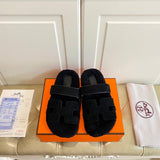 Hermes sandals Style 088 - front view, refined designer finish