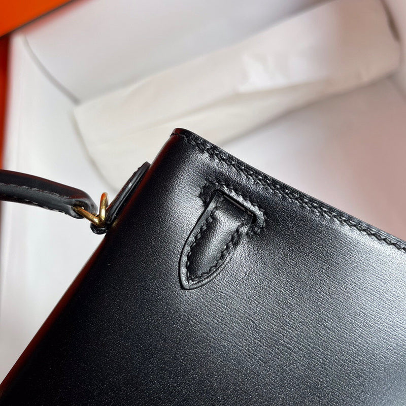 Side view of graceful structured handbag