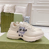 Gucci classic monochrome luxury sneakers view 10 retro runner design